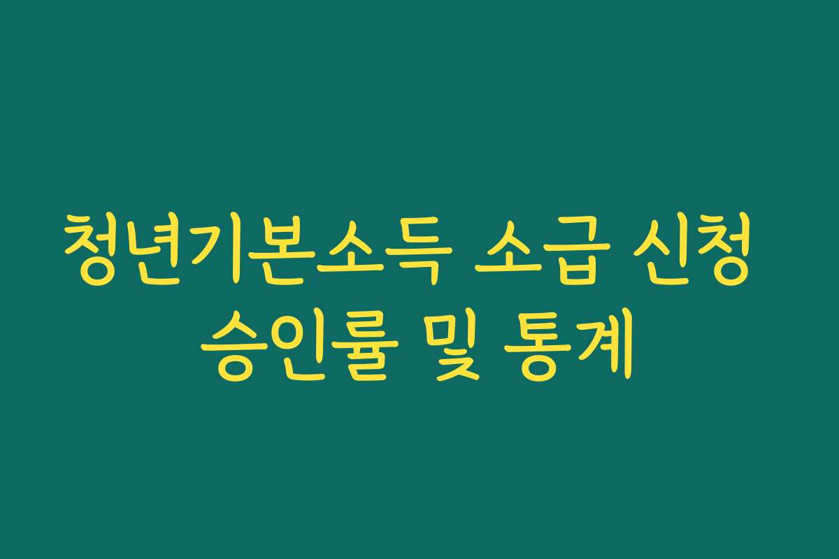 청년기본소득 소급 신청 승인률 및 통계