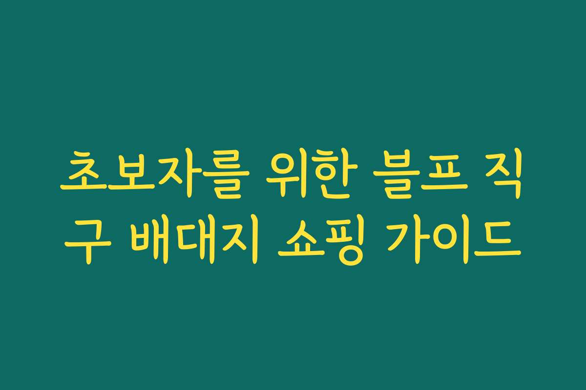초보자를 위한 블프 직구 배대지 쇼핑 가이드