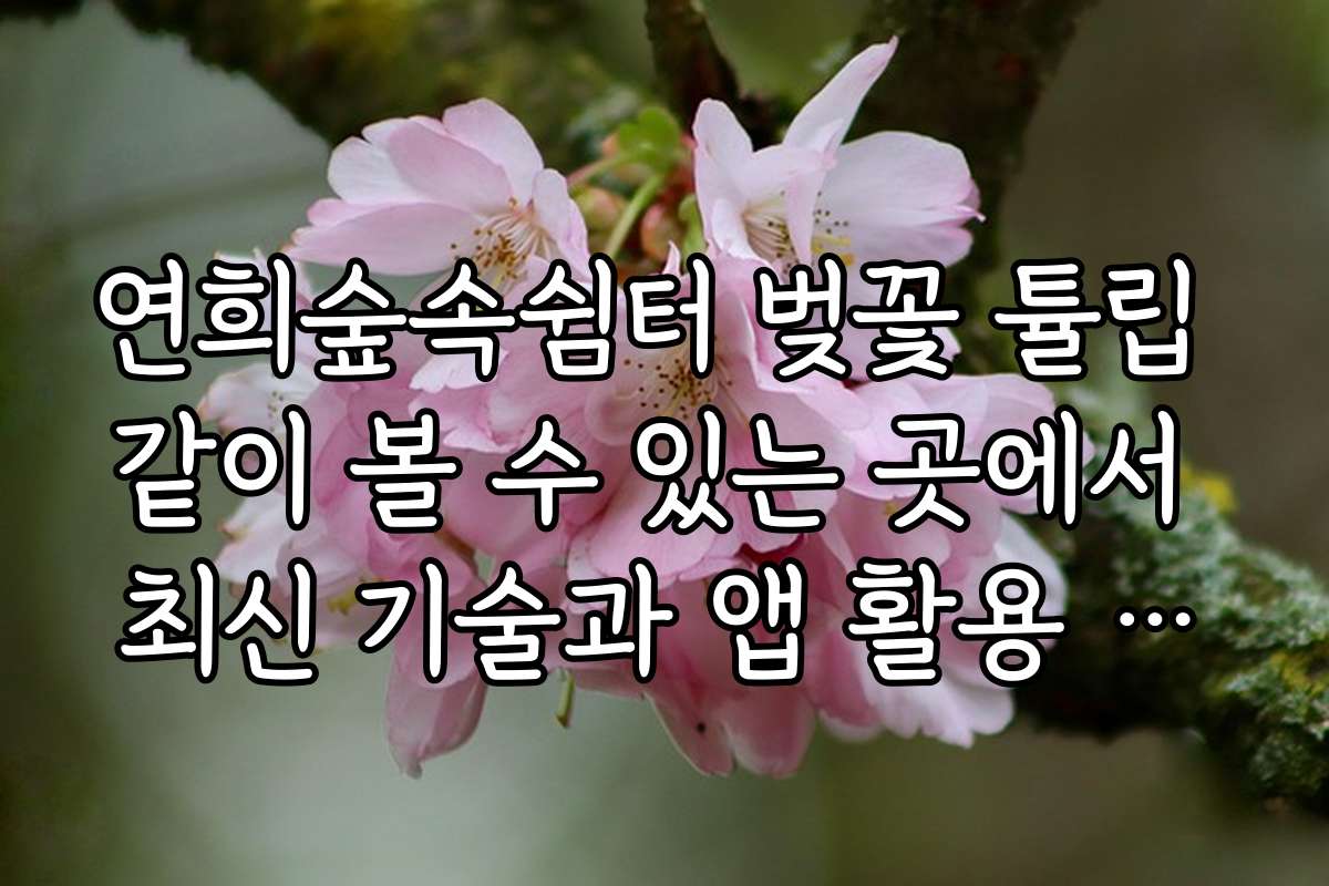 연희숲속쉼터 벚꽃 튤립 같이 볼 수 있는 곳에서 최신 기술과 앱 활용 방법 소개