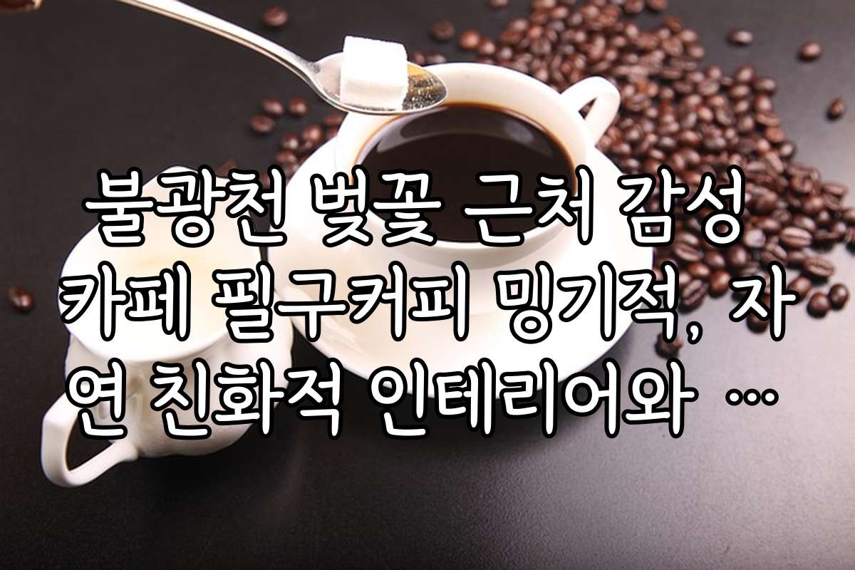 불광천 벚꽃 근처 감성 카페 필구커피 밍기적, 자연 친화적 인테리어와 친환경 요소