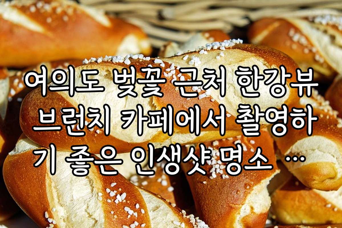 여의도 벚꽃 근처 한강뷰 브런치 카페에서 촬영하기 좋은 인생샷 명소 추천