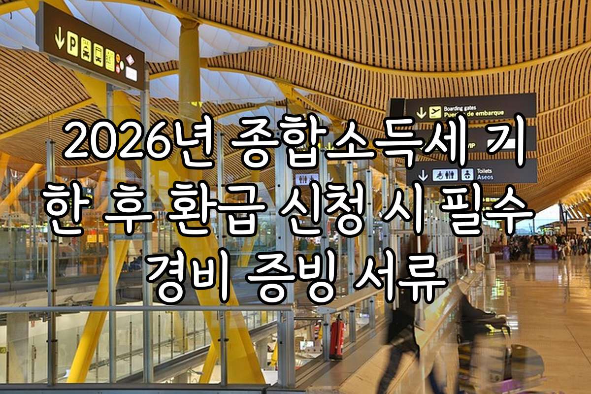 2026년 종합소득세 기한 후 환급 신청 시 필수 경비 증빙 서류