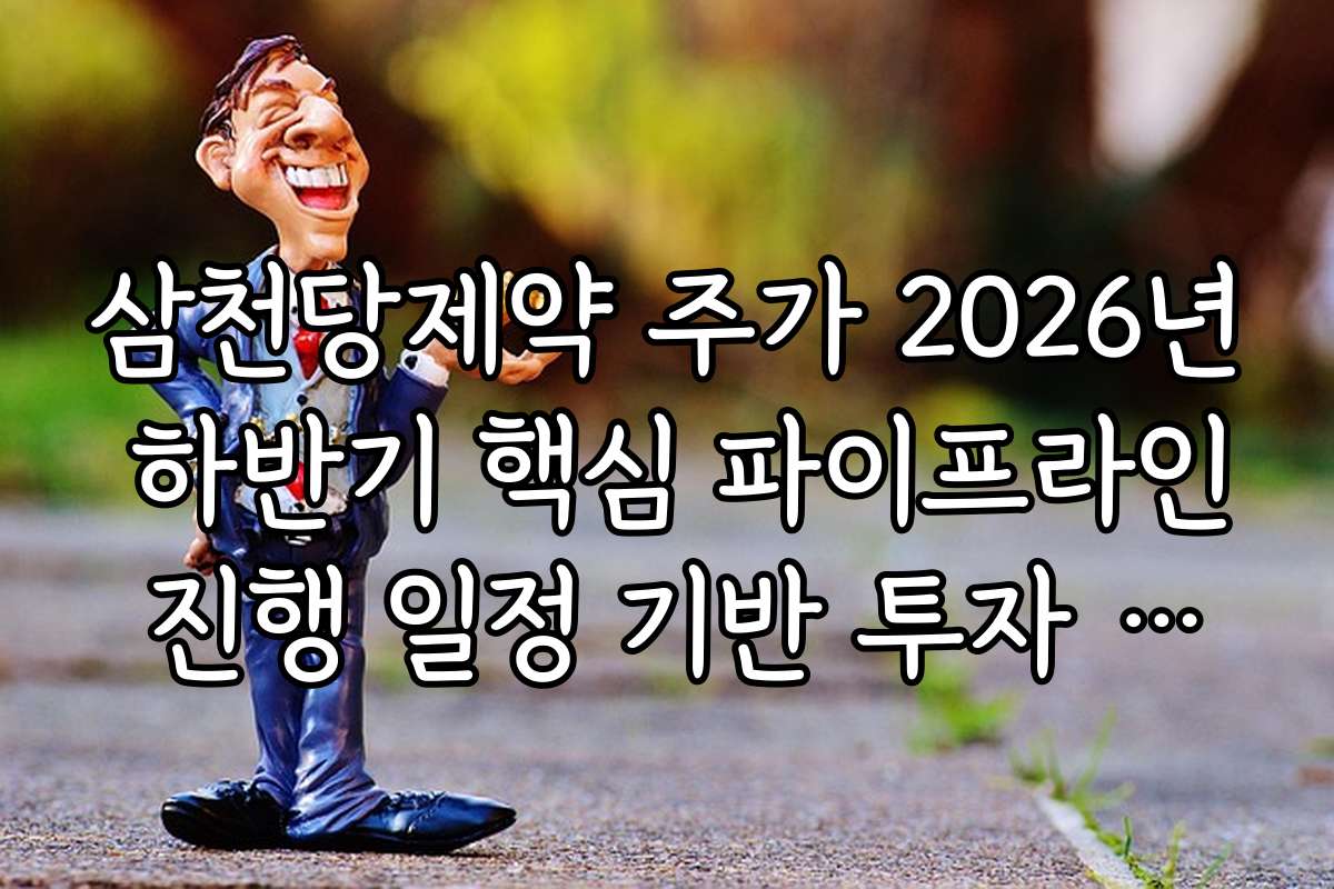 삼천당제약 주가 2026년 하반기 핵심 파이프라인 진행 일정 기반 투자 로드맵