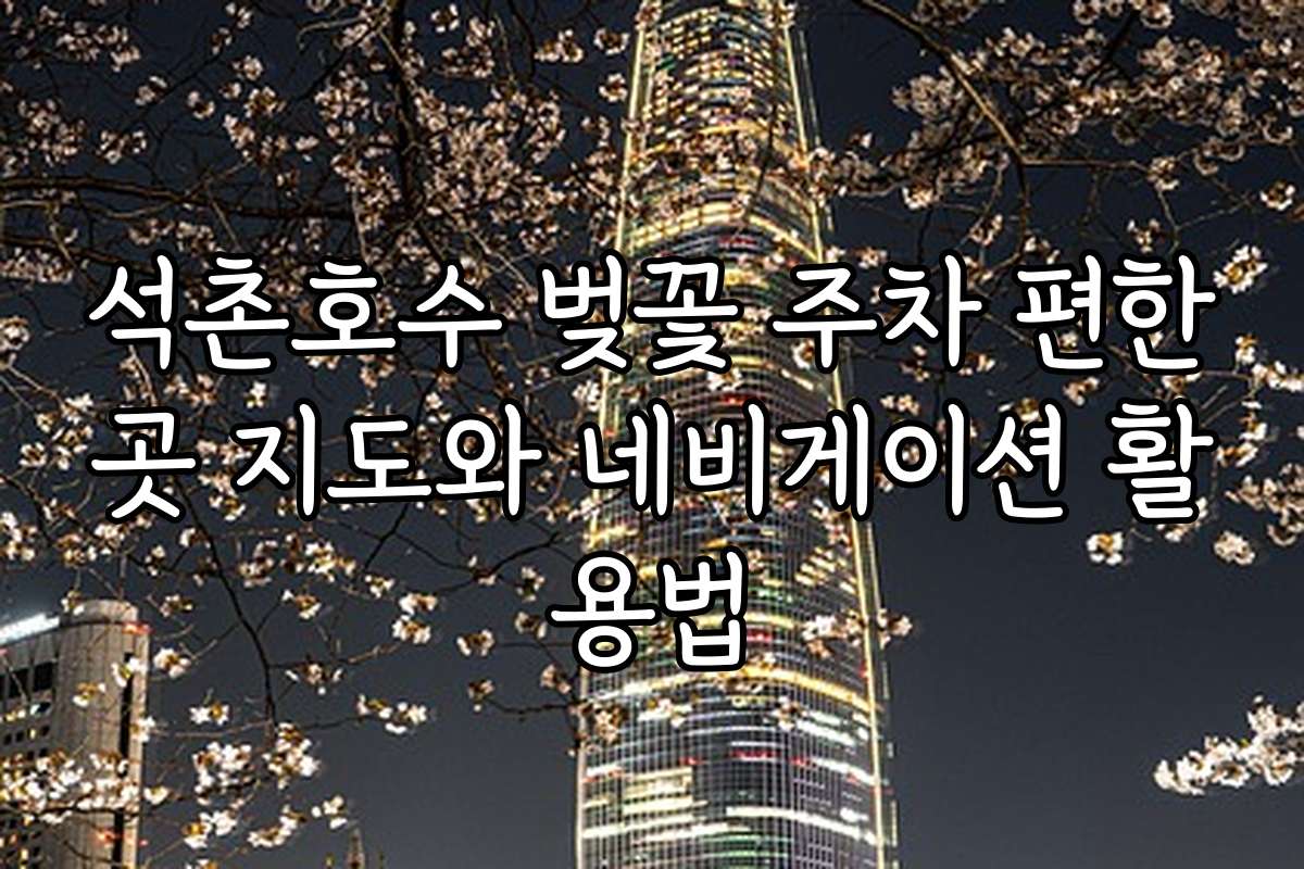 석촌호수 벚꽃 주차 편한곳 지도와 네비게이션 활용법