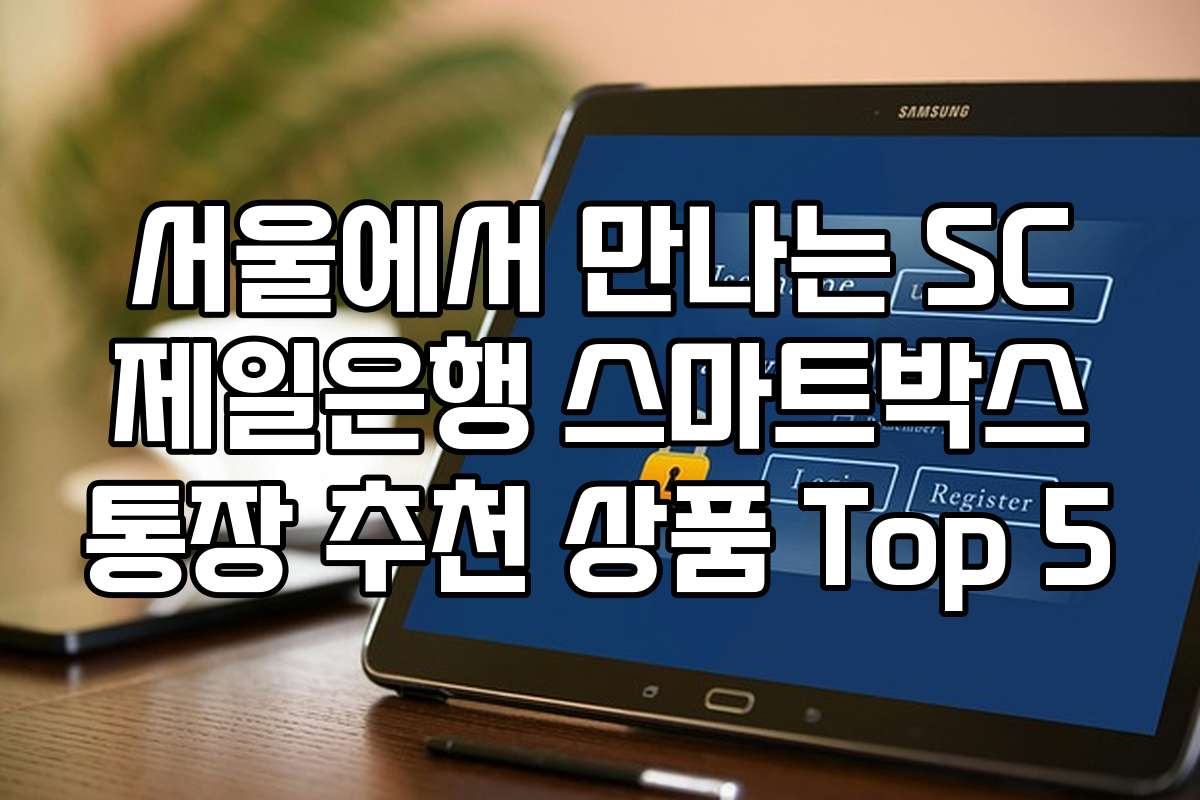 서울에서 만나는 SC제일은행 스마트박스통장 추천 상품 Top 5