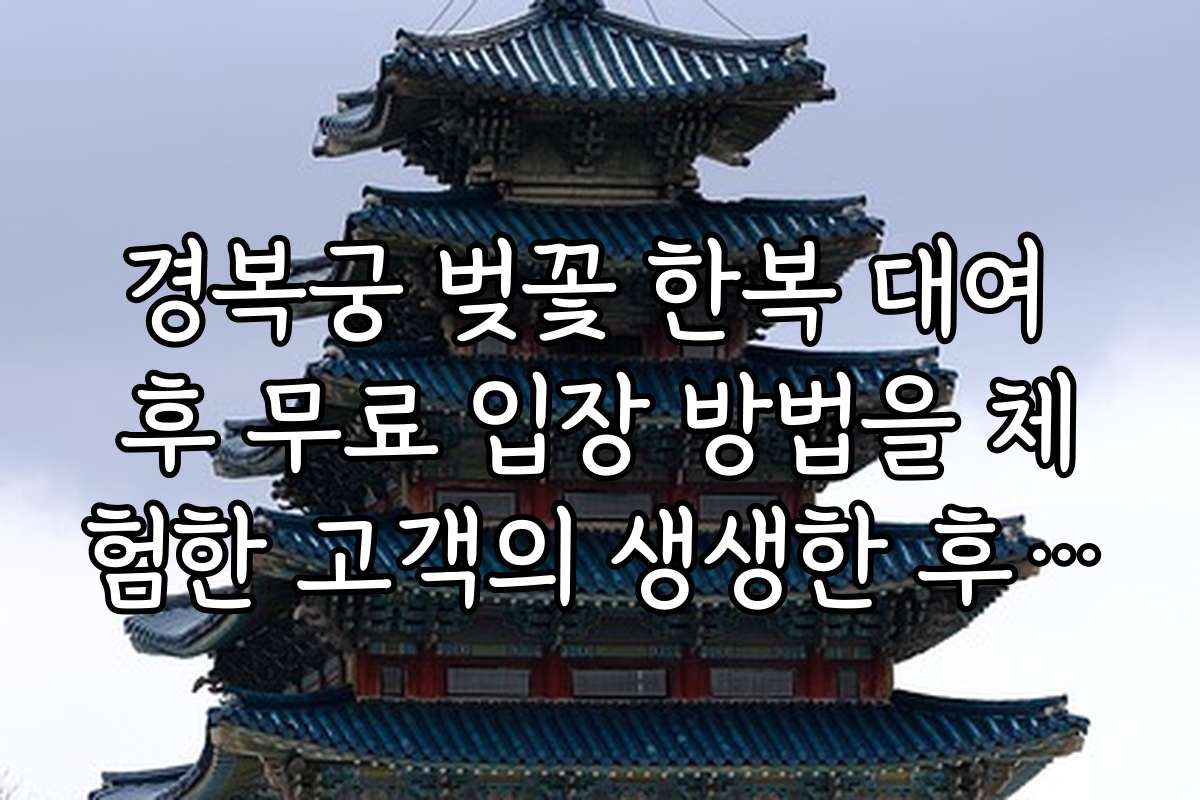 경복궁 벚꽃 한복 대여 후 무료 입장 방법을 체험한 고객의 생생한 후기와 추천 이유