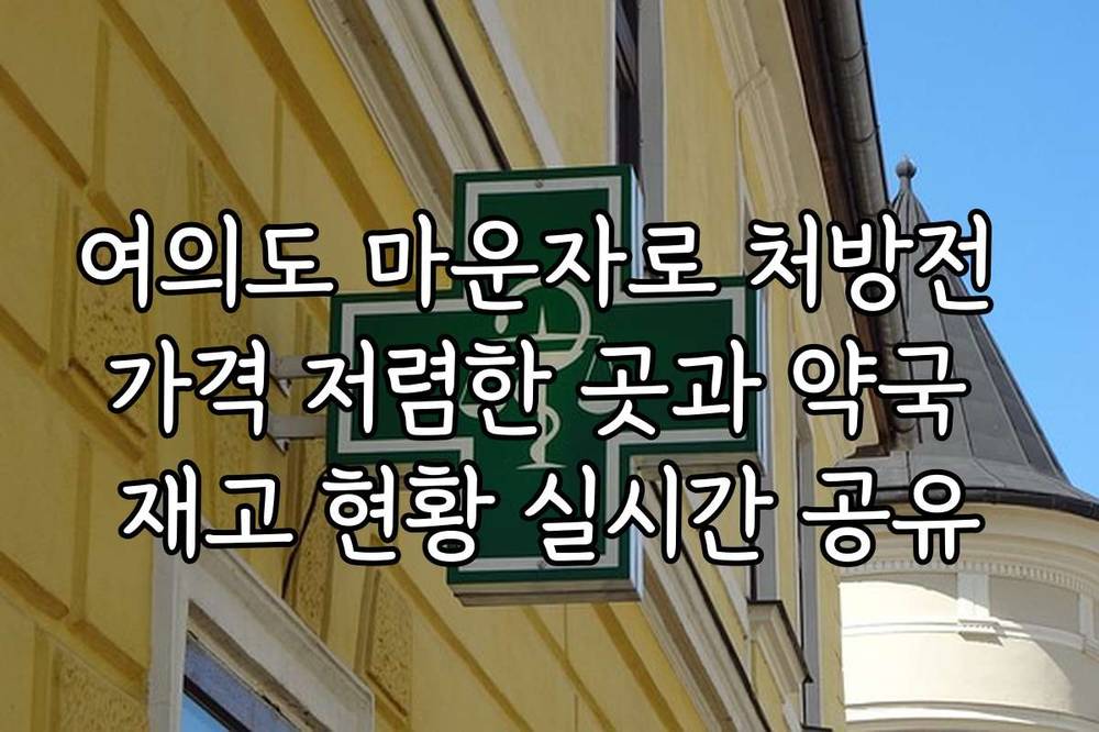 여의도 마운자로 처방전 가격 저렴한 곳과 약국 재고 현황 실시간 공유