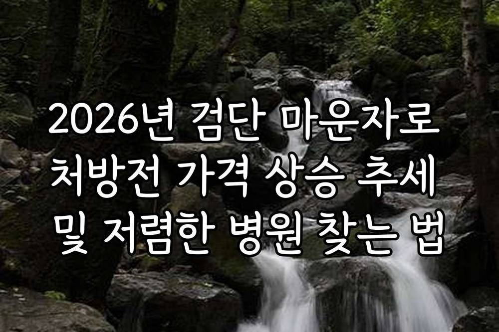 2026년 검단 마운자로 처방전 가격 상승 추세 및 저렴한 병원 찾는 법