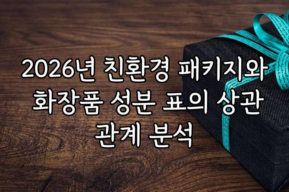 2026년 친환경 패키지와 화장품 성분 표의 상관관계 분석