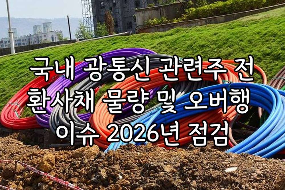국내 광통신 관련주 전환사채 물량 및 오버행 이슈 2026년 점검