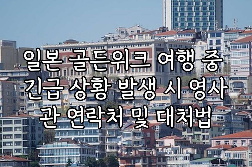 일본 골든위크 여행 중 긴급 상황 발생 시 영사관 연락처 및 대처법
