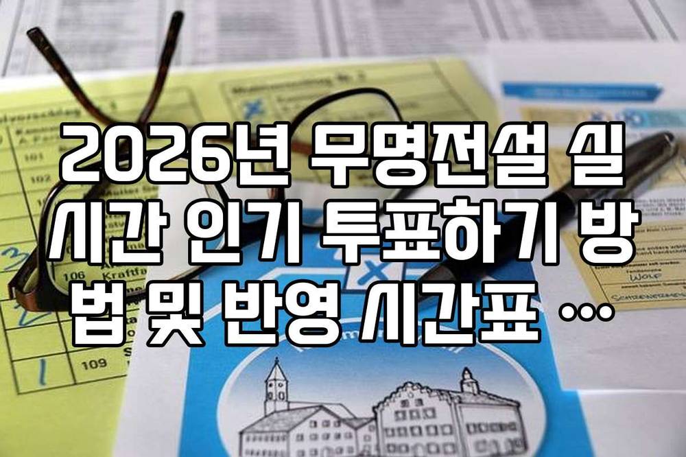 2026년 무명전설 실시간 인기 투표하기 방법 및 반영 시간표 확인
