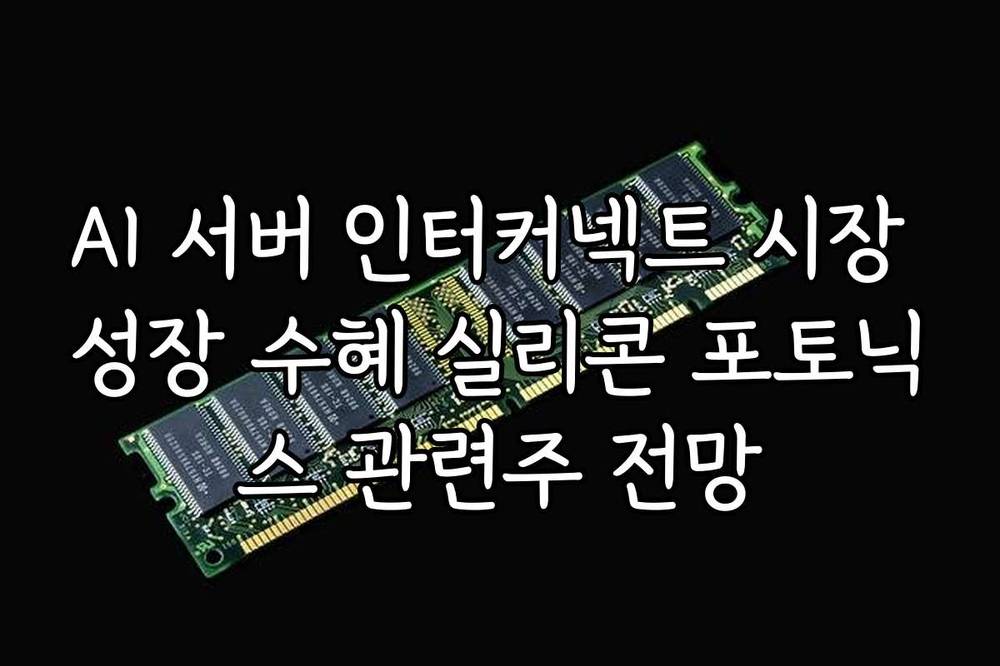 AI 서버 인터커넥트 시장 성장 수혜 실리콘 포토닉스 관련주 전망