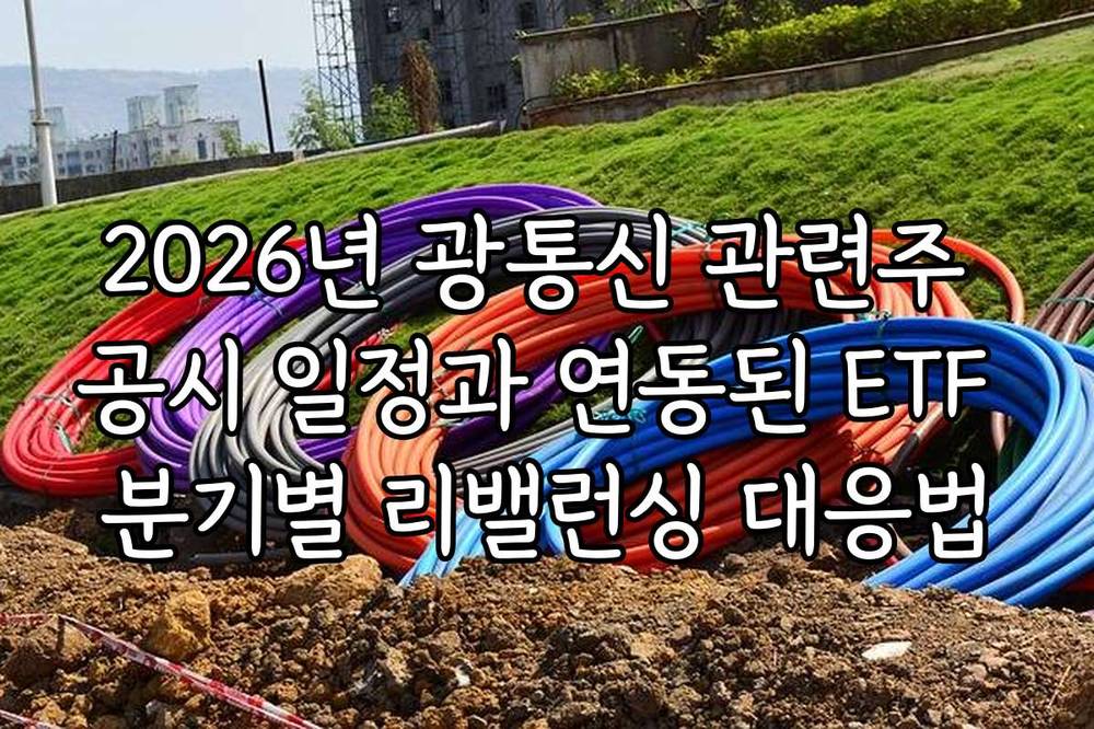 2026년 광통신 관련주 공시 일정과 연동된 ETF 분기별 리밸런싱 대응법