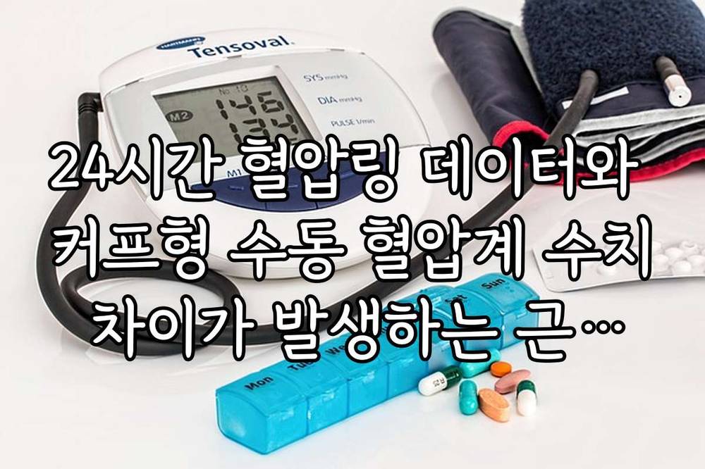 24시간 혈압링 데이터와 커프형 수동 혈압계 수치 차이가 발생하는 근본적인 원인