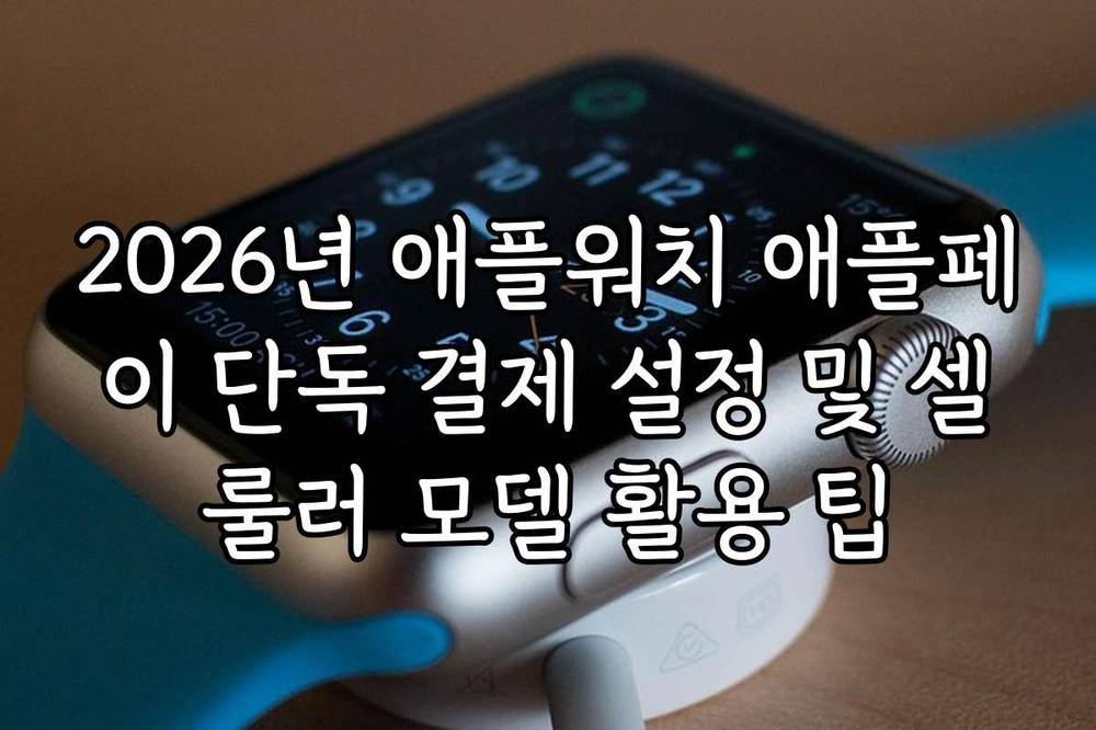 2026년 애플워치 애플페이 단독 결제 설정 및 셀룰러 모델 활용 팁