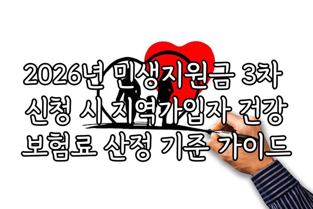 2026년 민생지원금 3차 신청 시 지역가입자 건강보험료 산정 기준 가이드
