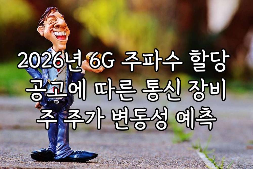 2026년 6G 주파수 할당 공고에 따른 통신 장비주 주가 변동성 예측