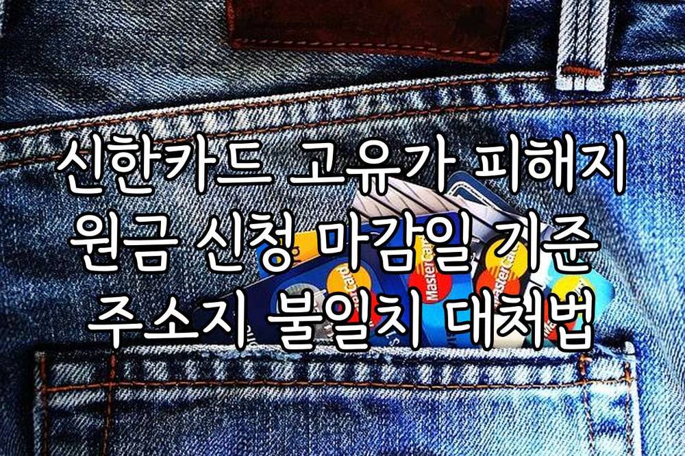 신한카드 고유가 피해지원금 신청 마감일 기준 주소지 불일치 대처법
