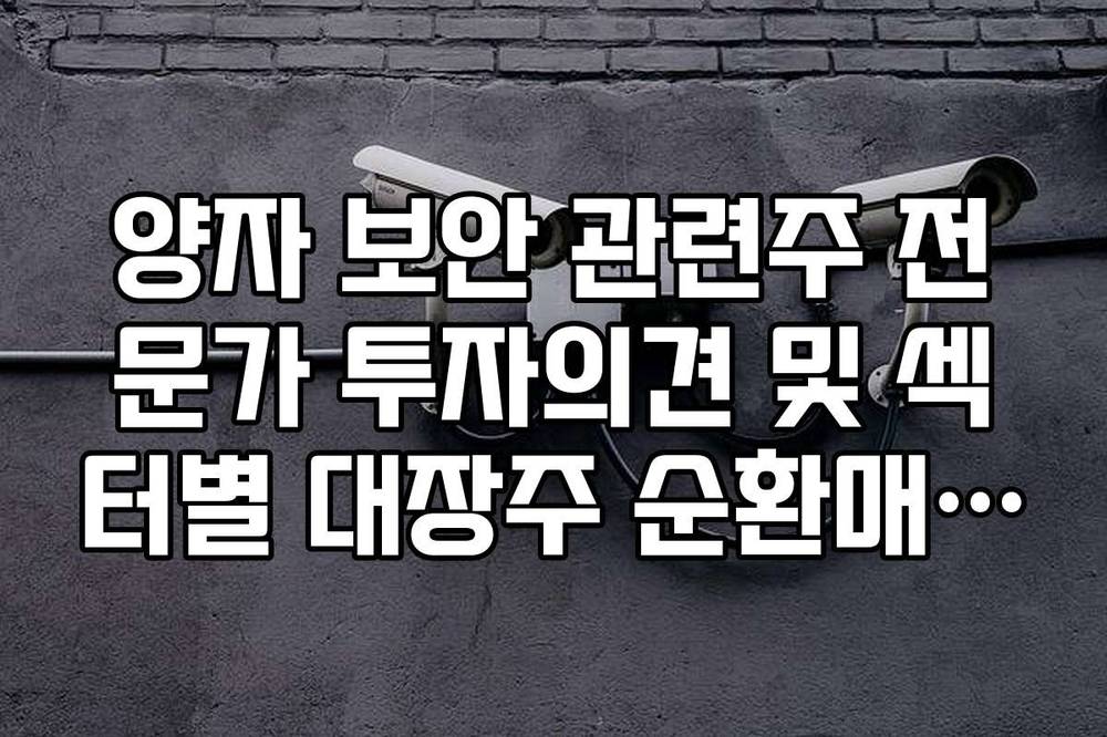 양자 보안 관련주 전문가 투자의견 및 섹터별 대장주 순환매 시나리오