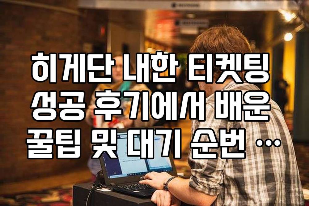 히게단 내한 티켓팅 성공 후기에서 배운 꿀팁 및 대기 순번 전략