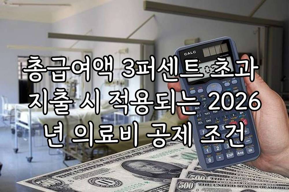 총급여액 3퍼센트 초과 지출 시 적용되는 2026년 의료비 공제 조건