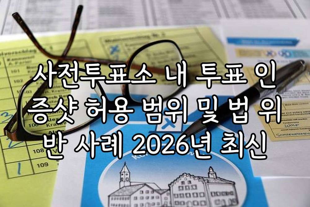 사전투표소 내 투표 인증샷 허용 범위 및 법 위반 사례 2026년 최신