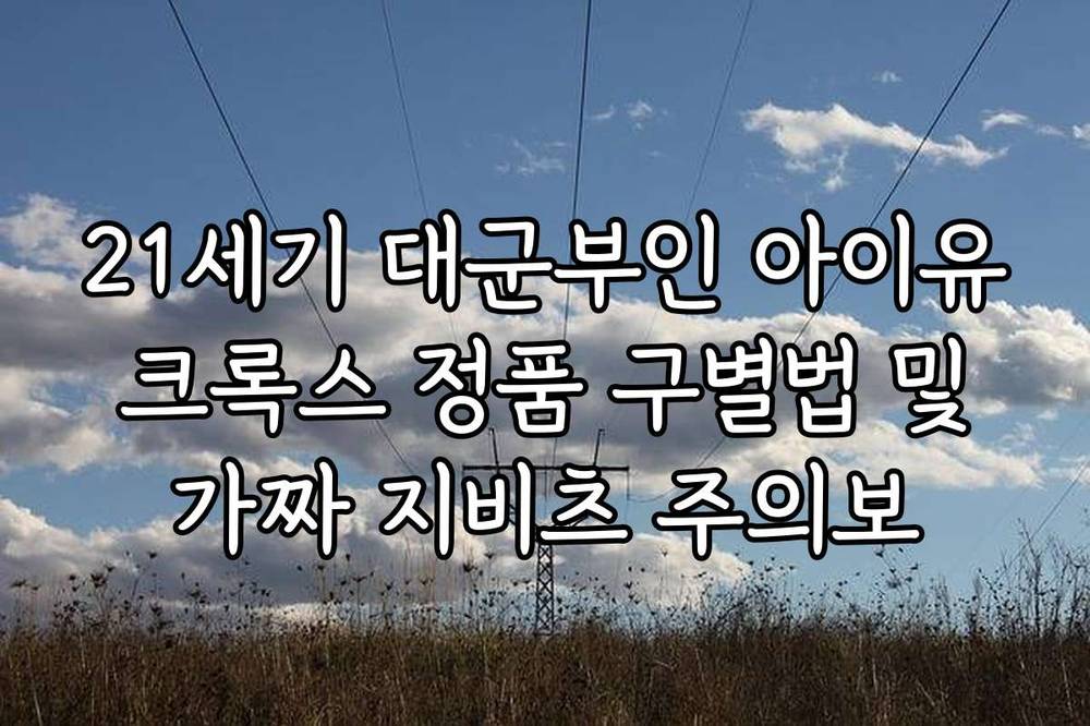 21세기 대군부인 아이유 크록스 정품 구별법 및 가짜 지비츠 주의보