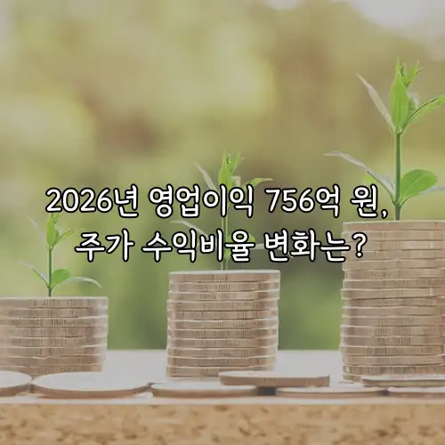 2026년 영업이익 756억 원, 주가 수익비율 변화는?