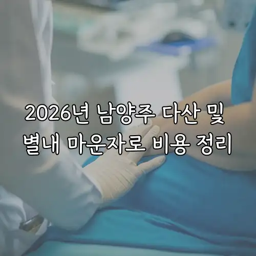 2026년 남양주 다산 및 별내 마운자로 비용 정리