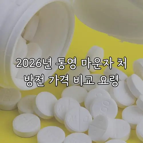 2026년 통영 마운자 처방전 가격 비교 요령