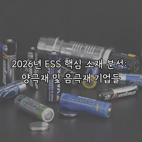 2026년 ESS 핵심 소재 분석: 양극재 및 음극재 기업들
