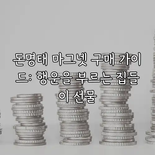 돈명태 마그넷 구매 가이드: 행운을 부르는 집들이 선물