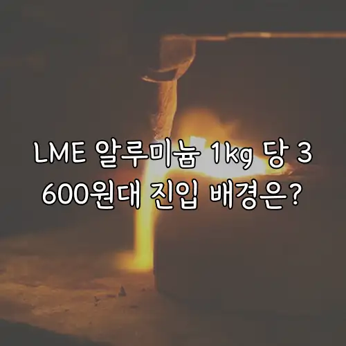LME 알루미늄 1kg 당 3600원대 진입 배경은?