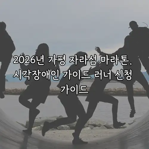 2026년 가평 자라섬 마라톤, 시각장애인 가이드 러너 신청 가이드