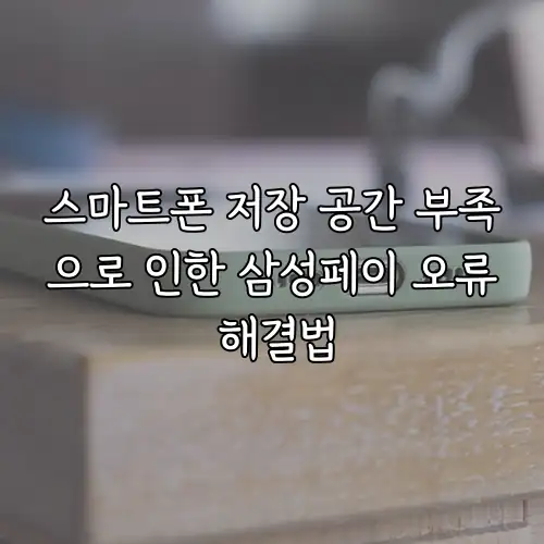 스마트폰 저장 공간 부족으로 인한 삼성페이 오류 해결법