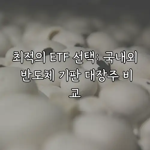 최적의 ETF 선택: 국내외 반도체 기판 대장주 비교