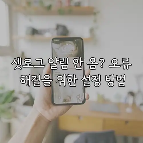 셋로그 알림 안 옴? 오류 해결을 위한 설정 방법