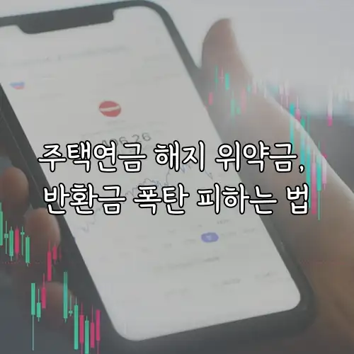 주택연금 해지 위약금, 반환금 폭탄 피하는 법